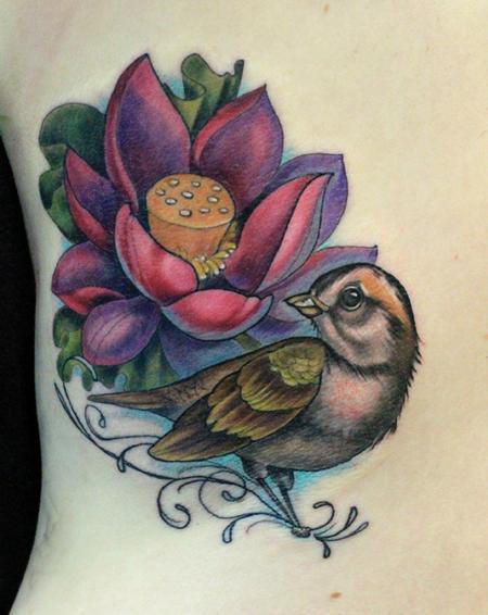 Katelyn Crane - Lotus and Sparrow tattoo