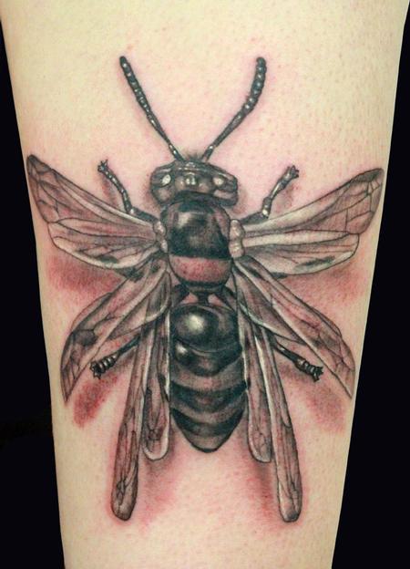 Katelyn Crane - Wasp with 6 wings tattoo