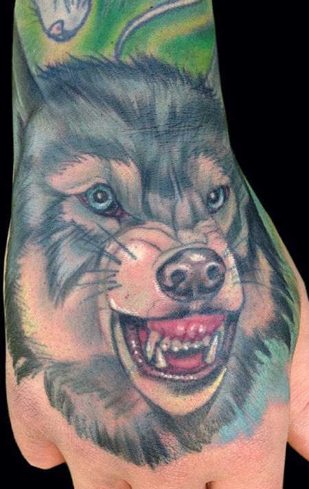 Katelyn Crane - Wolf tattoo