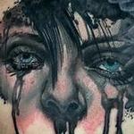 Tattoos - Crying Woman and Crow tattoo - 125231