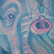 Tattoos - Elephant and Birth flower tattoo - 74004