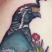 Tattoos - Quail and California wild flowers tattoo - 94403