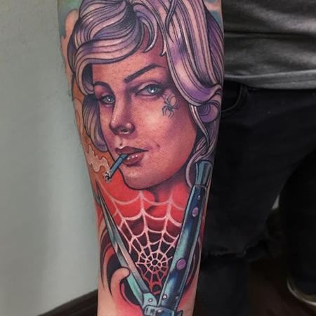 Killian Moon - Spider lady tattoo
