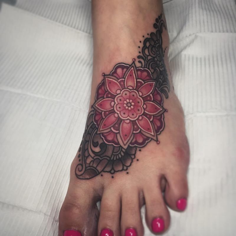 mandala foot tattoo by laura jade tattoos mandala foot tattoo by laura jade tattoos