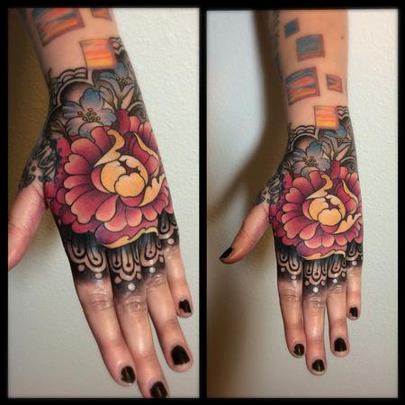 Floral hand tattoo Tattoo Design Thumbnail