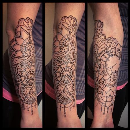 Henna style line work tattoo Tattoo Design Thumbnail