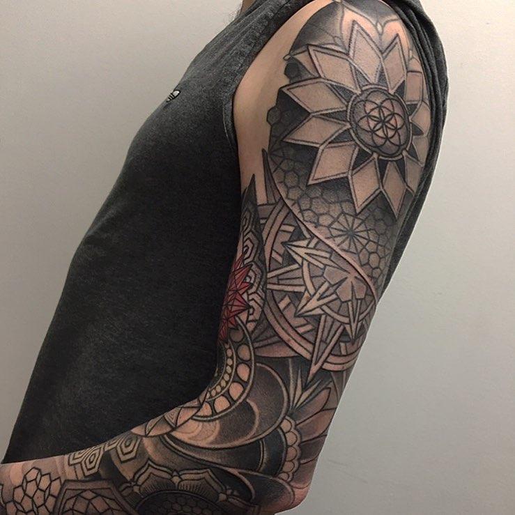 geometric patterns and mandalas sleeve by laura jade tattoos geometric patterns and mandalas sleeve by laura jade tattoos