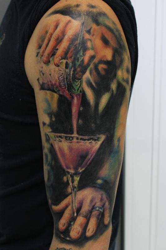 bartender by pimpas thanassis tattoonow bartender by pimpas thanassis tattoonow