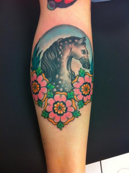 Tattoos - Traditional Horse Tattoo - 100654