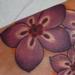 tattoo galleries/ - Purple flowers on Foot  - 65312
