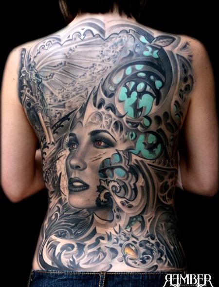 Gothic Back By Rember Tattoos Gothic Back By Rember Tattoos