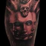 Tattoos - Black and Grey, Gothic Realism Fusion portrait - 108659