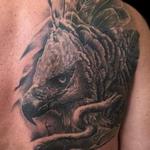 Tattoos - Black and Grey Realism Harpy Eagle - 109069