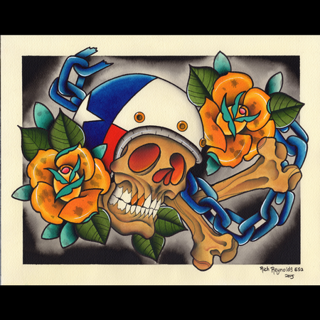 Tattoos - Skull Biker - 116910