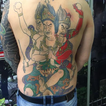 Tattoos - Ashura - tebori backpiece in progress-  - 109500