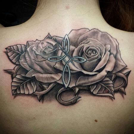 classic tattoo, black work, religious, cleveland, traditional by Matt  Simmons: TattooNOW