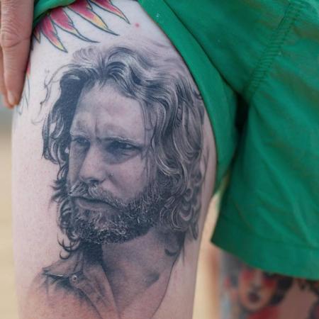 Sam Ford - Jim Morrison Portrait Tattoo