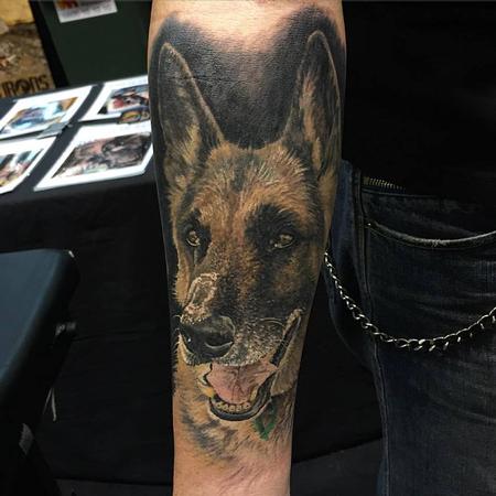 Tattoos - German Shepard Dog Tattoo - 113670