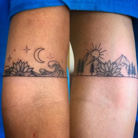 Tattoos - Delicate_blackwork_nature_scene_matching - 131010