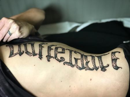 Tattoos - Suffersnce_script_tattoo - 132392