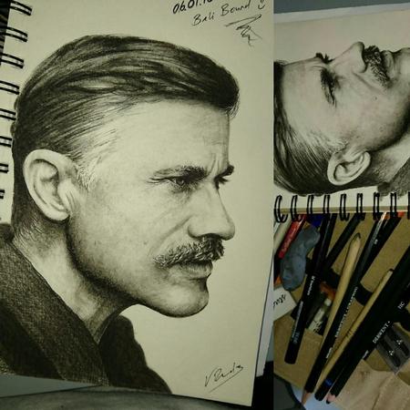 Tattoos - christoph waltz portrait sketch - 113761