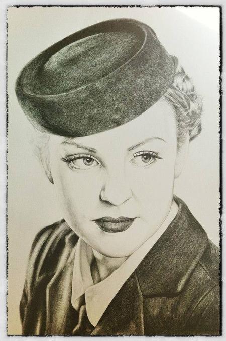 Tattoos - vintage flight attendant portrait - 113772