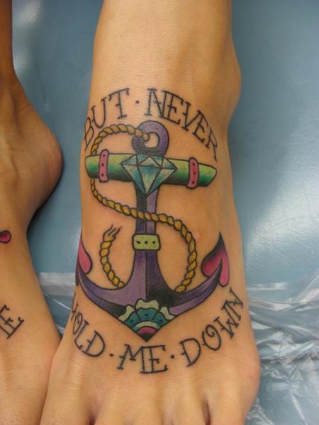 Tattoos - Anchor with Diamond - 100720