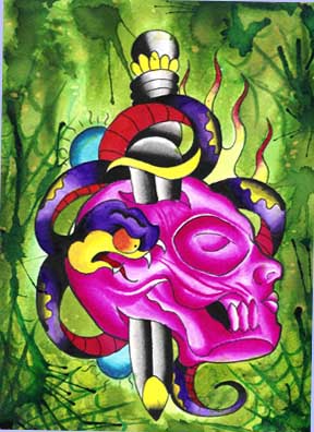 snake atonimical skull by johnny jackson tattoonow snake atonimical skull by johnny jackson tattoonow