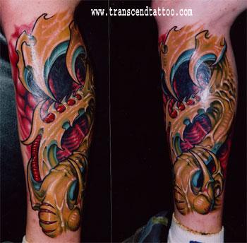 Adrian Dominic - Bio Organic Leg Tattoo