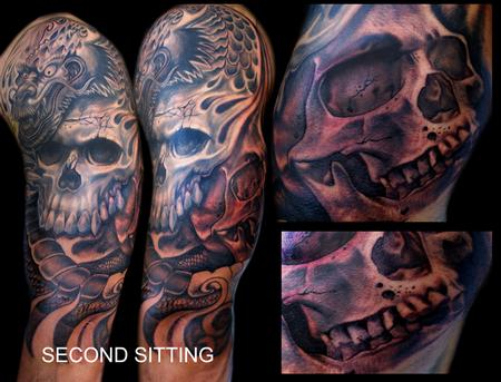 Skull Dragon Half Slee...