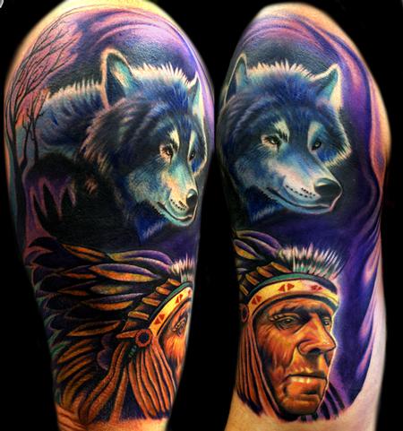 Wolf Tattoos on Tattoos   Coverup Tattoos   Page 5   Indian Wolf