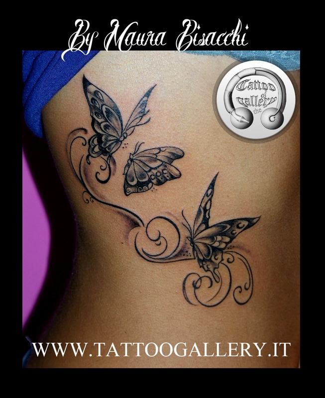 tatuaggio farfalle sul fianco butterflies tattoo by tatuaggio farfalle sul fianco butterflies tattoo by