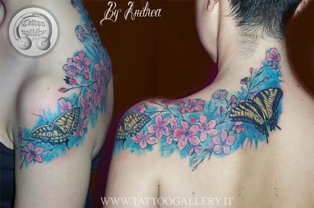 Tattoos - Ciori di ciliegio e farfalle - 104044