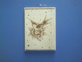 Tattoos - swallow and a rose - 47966