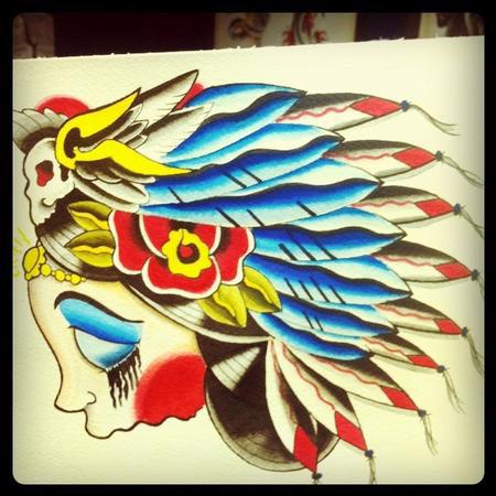 Tattoos - Head Dress Painting - 60946