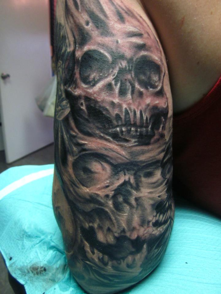 Tattoos - skull tiki - 66624