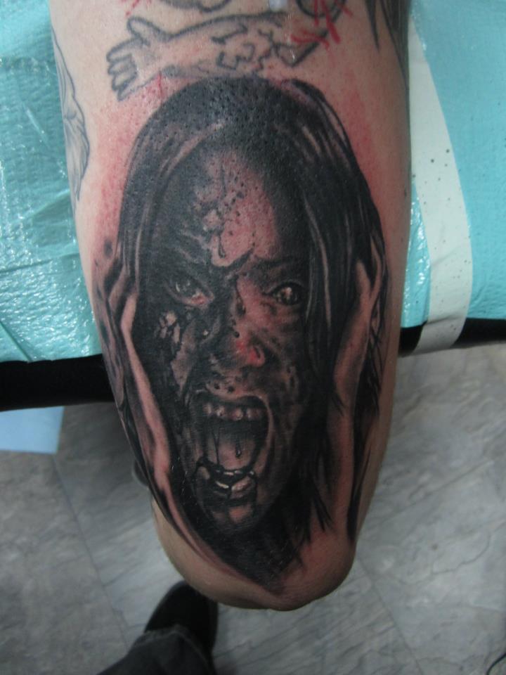 woman with blood Tattoo Thumbnail