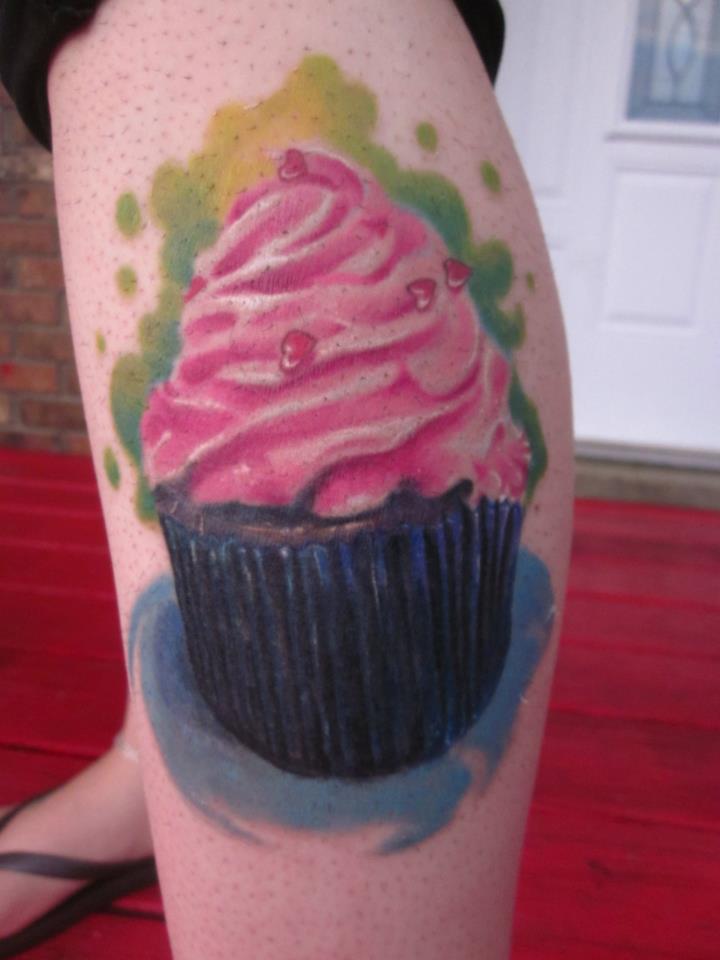 pink cupcake Tattoo Thumbnail
