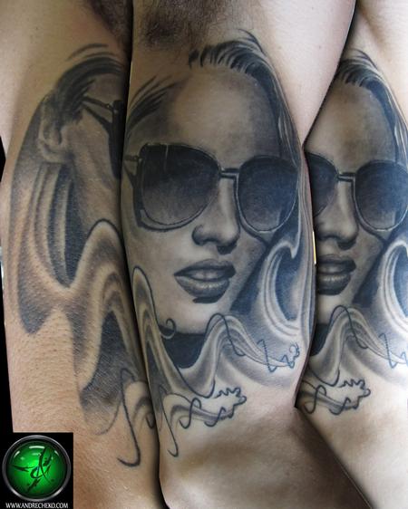Tattoos - The girl with sunglasses Tattoo - 69400