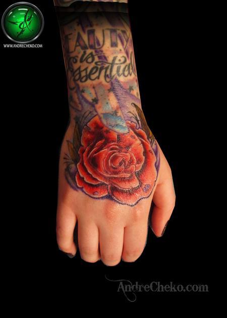 Tattoos - Rose Hand tattoo - 69389