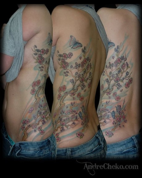 Tattoos - Bio-Organic tattoos - Cherry blossoms