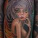 Tattoos - Phoenix mermaid girl color tattoo - 76481
