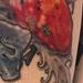 Tattoos - koi fish color leg tattoo - 76580