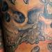Mid-evil pile of skulls color half sleeve Tattoo Design Thumbnail