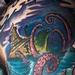 Nautical sea creature color half sleeve Tattoo Design Thumbnail
