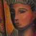 Victorian girl color tattoo Tattoo Thumbnail