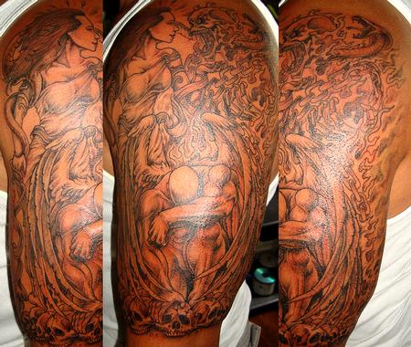 Tattoos - The Power Dude - Loves Calms Rage