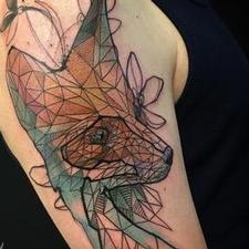 Tattoos - Geometric Fox - 117017