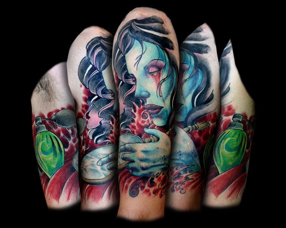 Pin By Ashley Delph On Ink Tattoos Watercolor Tattoo Perfume Bottles