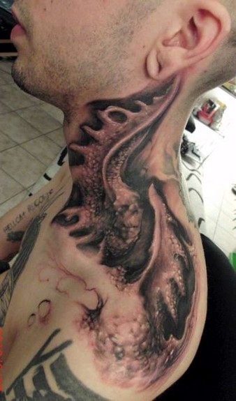 Tommy Lee Wendtner - Bio neck tattoo